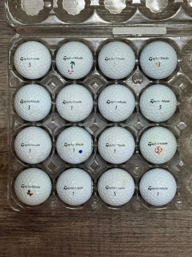 16 TaylorMade TP5 Golf Balls - 5A/4A Condition