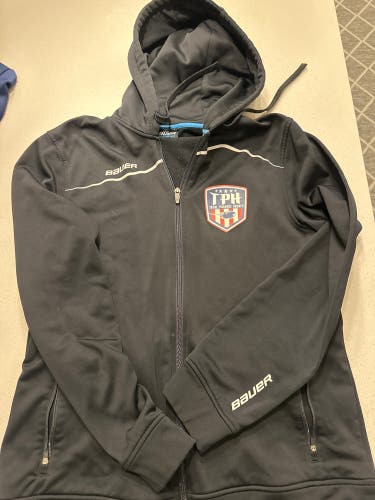 Black Men's Medium Bauer full zip hooded jacket (Used)