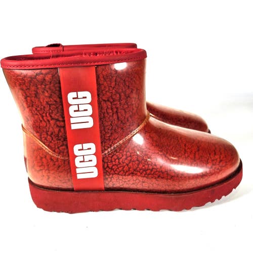 UGG Classic Clear Mini Boot 1113190 Women's Size 9 Red