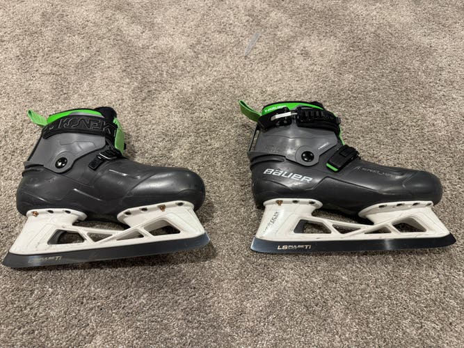 Bauer Konekt HF2 Goalie Skates, Size 5, Includes LSPulseTI Steel (Used)
