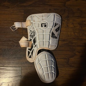 White G-Form L/XL batters leg Guard (Used)