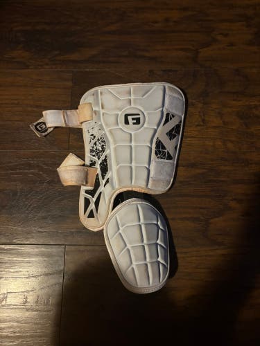 White G-Form L/XL batters leg Guard (Used)