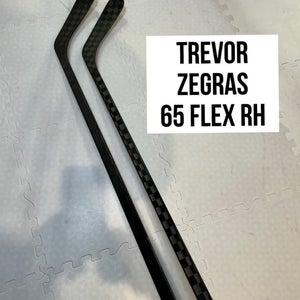 Senior(2x)Right Zegras 65 Flex ProBlackStock™ Unbranded Blackouts Pro Stock Hockey Sticks