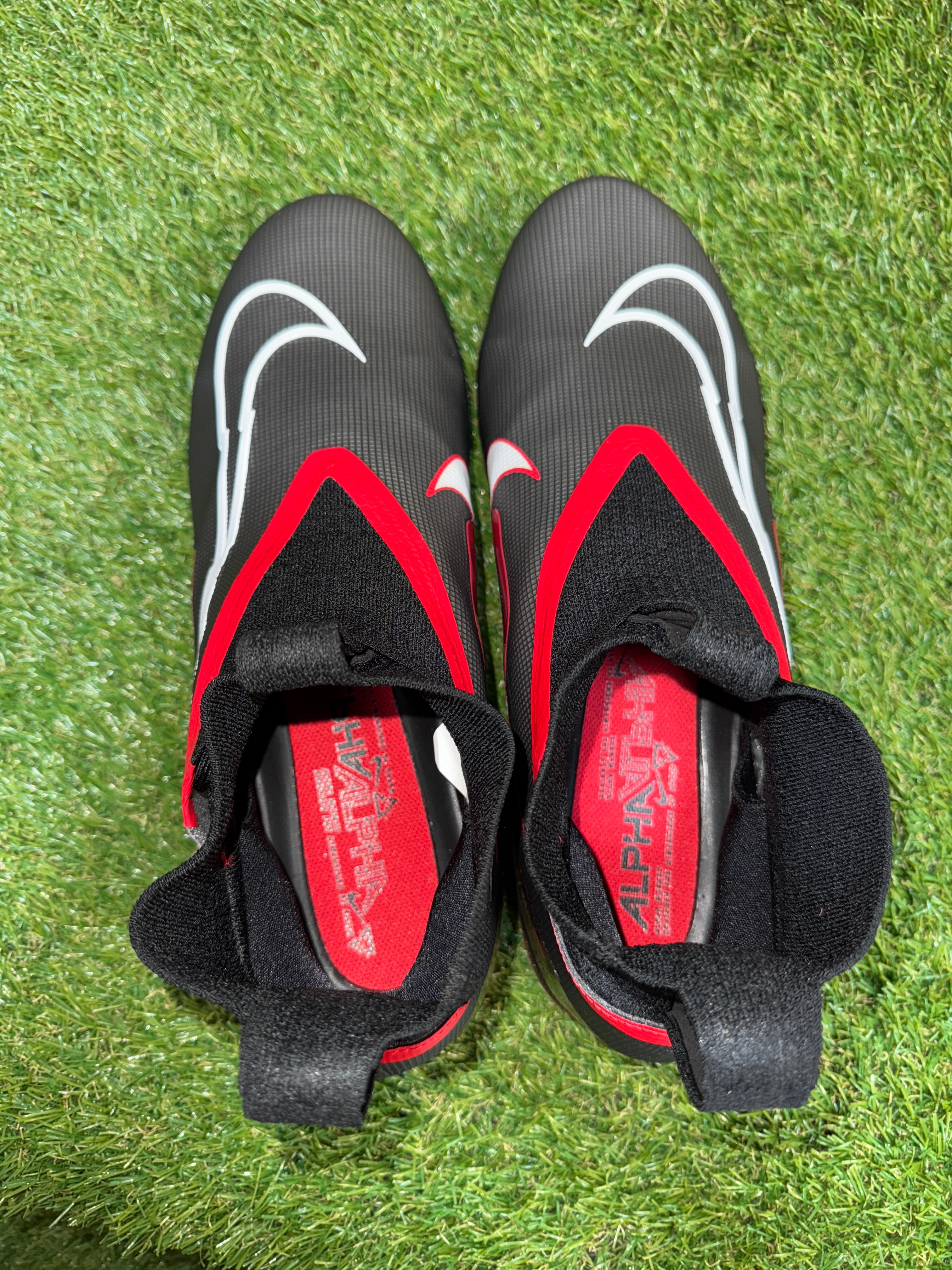 NEW Nike Alpha Menace Elite Football Cleats DM1792-002 Size 15 Black Red Nike Alpha Menace Elite 3 P PE Football Cleats Black Red  main image 3
