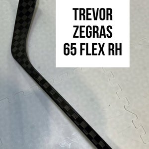 Senior(1x)Right Zegras 65 Flex ProBlackStock™ Toe Pattern Unbranded Pro Stock Hockey Sticks