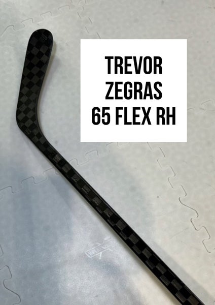 Senior(1x)Right Zegras 65 Flex ProBlackStock™ Toe Pattern Unbranded Pro Stock Hockey Sticks