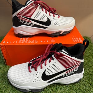 Nike Force Savage Pro Shark 3 P PE Football Cleats 14 White Crimson FJ8163-102