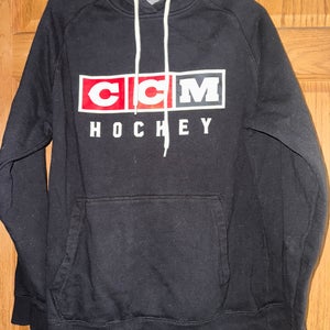 CCM black hooded sweatshirt hockey size large hoodie