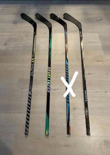 3 different Pro Hockey Sticks Bundle