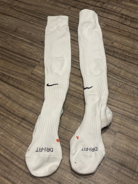 Nike Dri Fit Knee High Athletic Socks Adult Large White Used