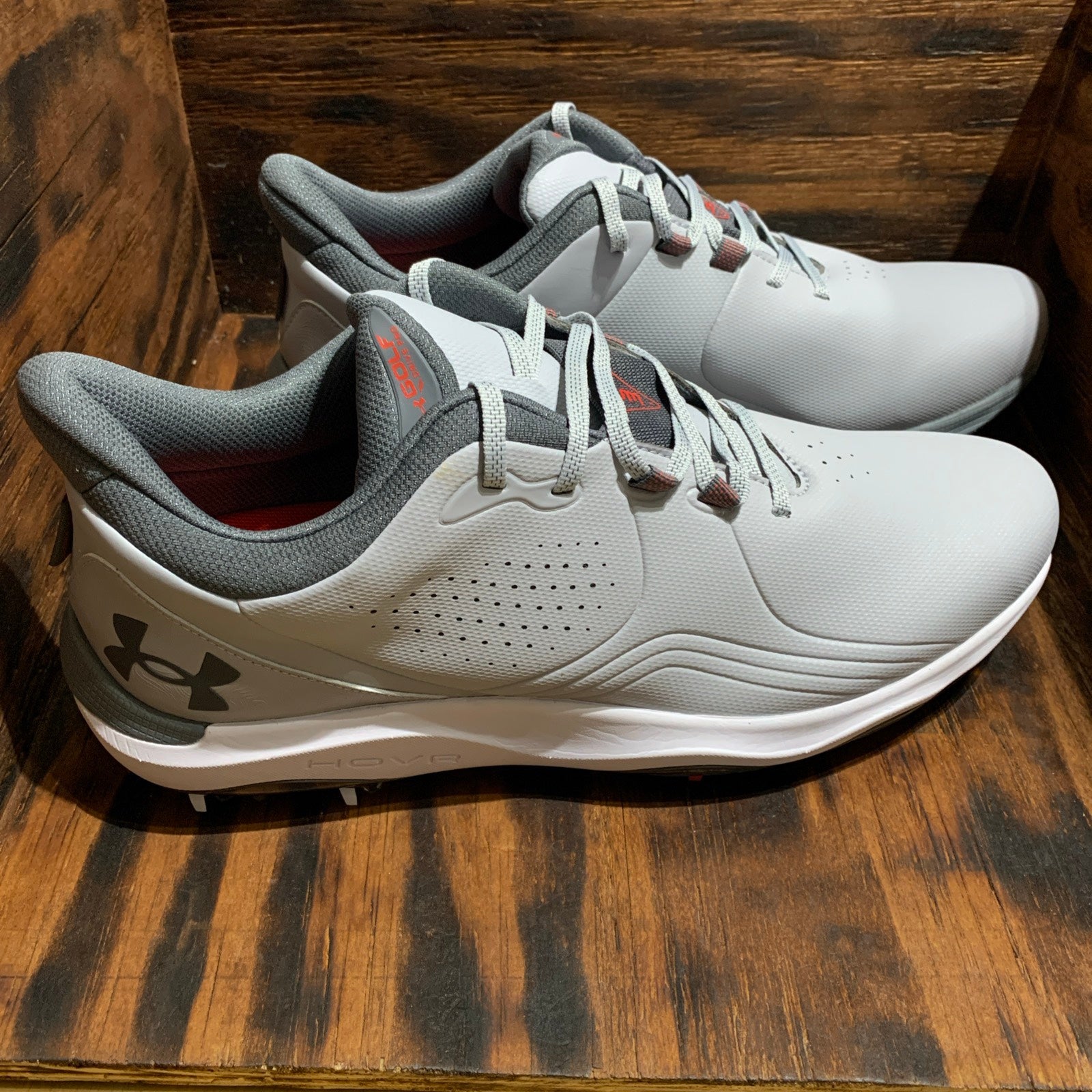 Under Armour Drive Glide Spikeless Golf Shoes Gray 6006123-100 Men Sz 8.5 Under Armour UA Drive Glide Spikeless Golf Shoe White  main image 3