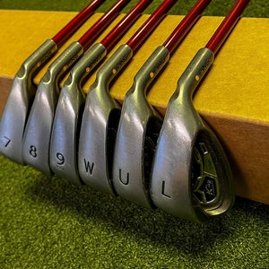 RH Ping Yellow Dot K15 Irons 7-PW/UW/LW TFC 149 Soft Regular Graphite Golf Set