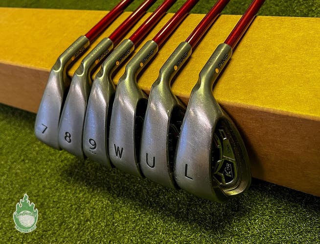 RH Ping Yellow Dot K15 Irons 7-PW/UW/LW TFC 149 Soft Regular Graphite Golf Set