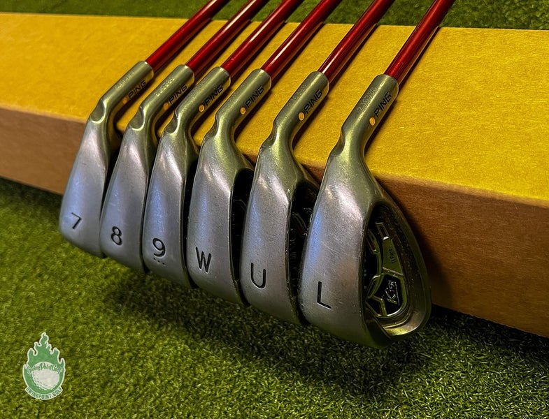 RH Ping Yellow Dot K15 Irons 7-PW/UW/LW TFC 149 Soft Regular Graphite Golf Set