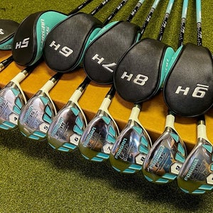 Used Right Handed Forgan F-35 Hybrid Irons 3H-PW Ladies Flex Graphite Golf Set