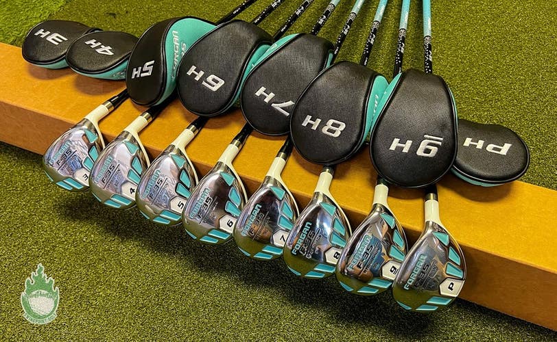 Used Right Handed Forgan F-35 Hybrid Irons 3H-PW Ladies Flex Graphite Golf Set