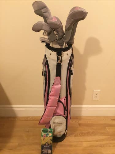 Wilson Ladies ProStaff Tour Full Set (D, 3W, 5W,3H,4H,5-PW-SW,Putter) & Cart Bag