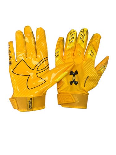 Used Under Armour F9 NITRO FB Gloves Yellow XL 11863-S000023526