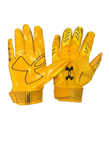 Used Under Armour F9 NITRO FB Gloves Yellow XL 11863-S000023526