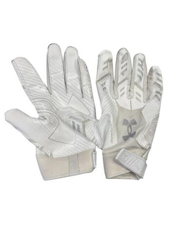 Used Under Armour F9 NITRO FB Gloves White XL 11863-S000023527