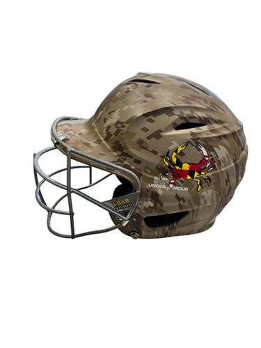 Used Under Armour HELMET Batting Helmet w/Mask Brown SM 11863-S000023571