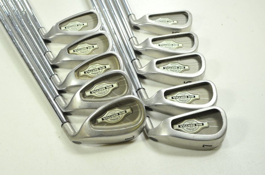 Callaway Big Bertha X-12 3-PW,SW,LW Iron Set RH Memphis 10 Stiff Steel # 201367