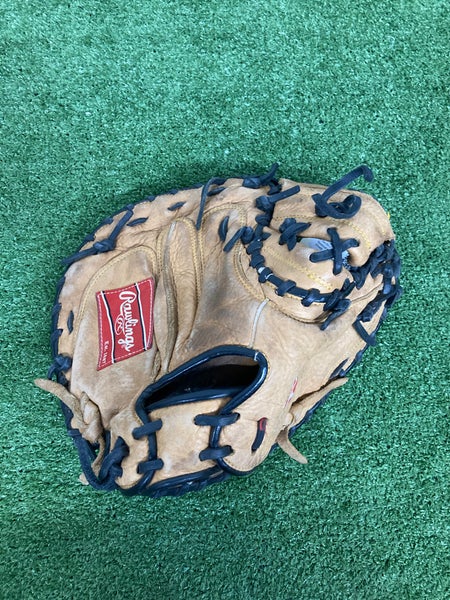 Brown Rawlings LiTe Toe RH Catcher's Baseball Glove 32" (Used)
