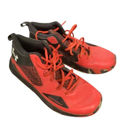 Used Under Armour LOCKDOWN 5 Basketball Shoes M Black And Red Senior 9 11479-S000402679