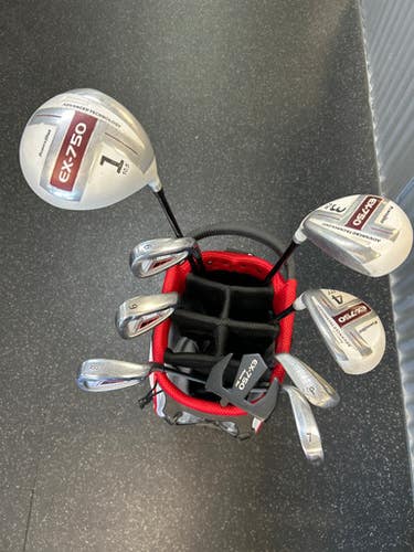 Used Powerbilt EX750 Mens Package Set RH Red 10 Piece 11868-S000065175