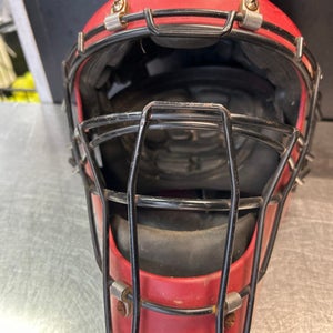 Used Adams CH6000 Catchers Helmet w/Mask Red MD 11868-S000065162