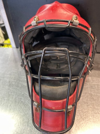 Used Adams CH6000 Catchers Helmet w/Mask Red MD 11868-S000065162
