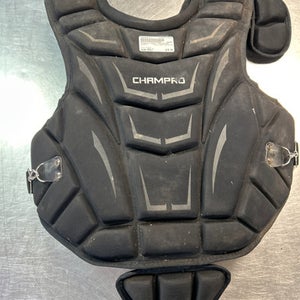 Used Champro CHEST PROTECTOR Catchers Chest Protector Black Adult 11868-S000065161