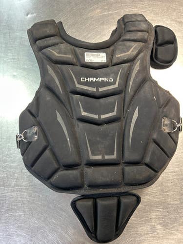 Used Champro CHEST PROTECTOR Catchers Chest Protector Black Adult 11868-S000065161