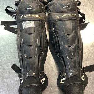 Used Champro CG106B Catchers Leg Guards Black Adult 11868-S000065160
