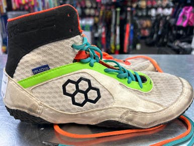 Used RED Wrestling Shoes White Senior 9.5 11868-S000065139