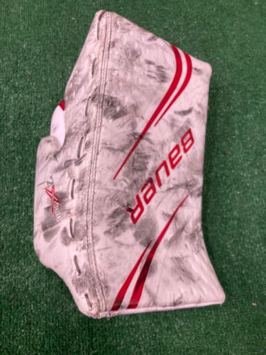 White Senior Bauer 2X Pro Goalie Gloves & Blockers Regular (Used)
