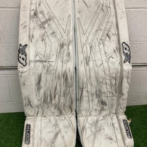 White 35" Senior Brian's Iconik Pro Goalie Leg Pads Pro Stock (Used)