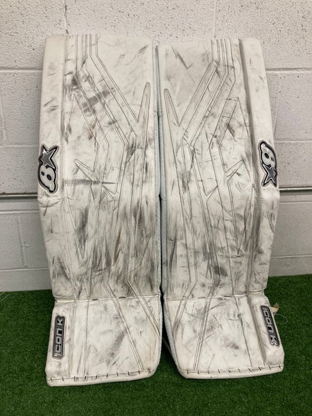White 35" Senior Brian's Iconik Pro Goalie Leg Pads Pro Stock (Used)