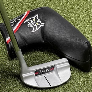 Lynx P-02 Mid-Mallet Del Mar Style Putter Right Hand 33" Inch w/ Headcover MINT!