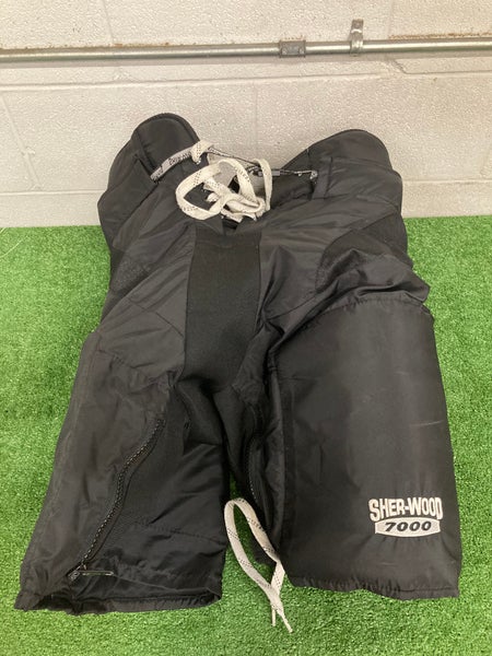 Black Senior XL Sherwood Hockey Pants (Used)