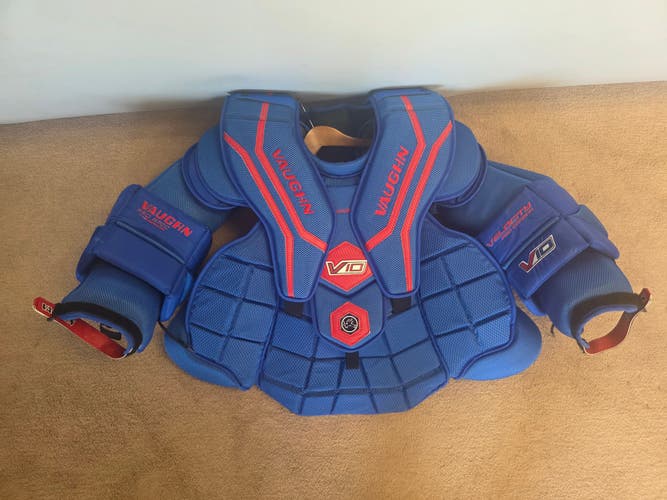 Used Vaughn V10 Goalie Chest Protector XL Body Large Arms