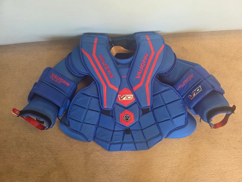 Used Vaughn V10 Goalie Chest Protector XL Body Large Arms