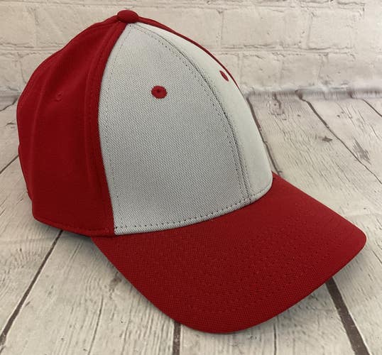 OC Sports TGS1925X PROFLEX Q3 100% Polyester Outdoor Fitted Hat Red Grey L/XL