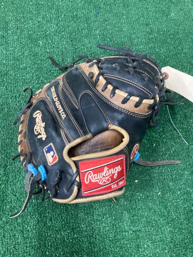 Brown Rawlings Heart of the Hide RH Catcher's Baseball Glove 33" (Used)