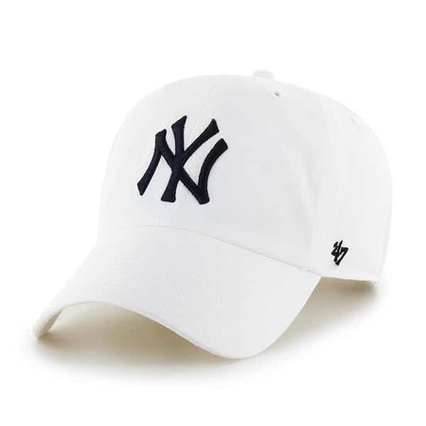 New York Yankees White '47 MLB Clean Up Adjustable hat