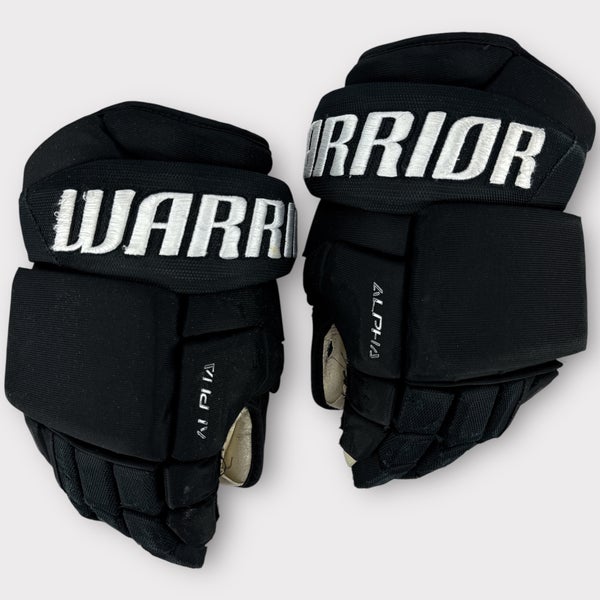 Pro Stock Used 14" Warrior Alpha Adirondack Thunder Hockey Gloves