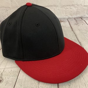 OC Sports TGS1930X Q3 100% Polyester Outdoor Fitted Hat Black Red S/M