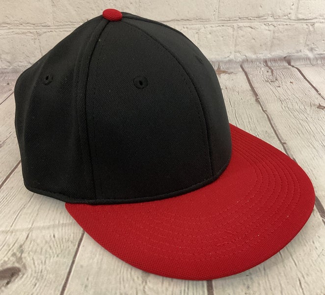OC Sports TGS1930X Q3 100% Polyester Outdoor Fitted Hat Black Red S/M