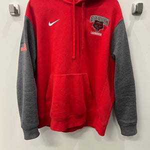 Brown Lacrosse Nike Sweatshirt and Hooded Long Sleeve Bundle