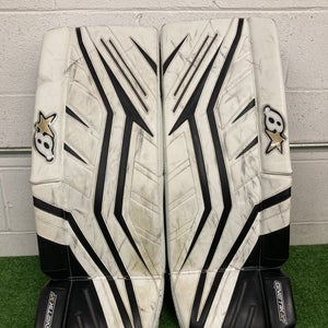White 30" Intermediate Brian's G-Netik X5 Goalie Leg Pads (Used)